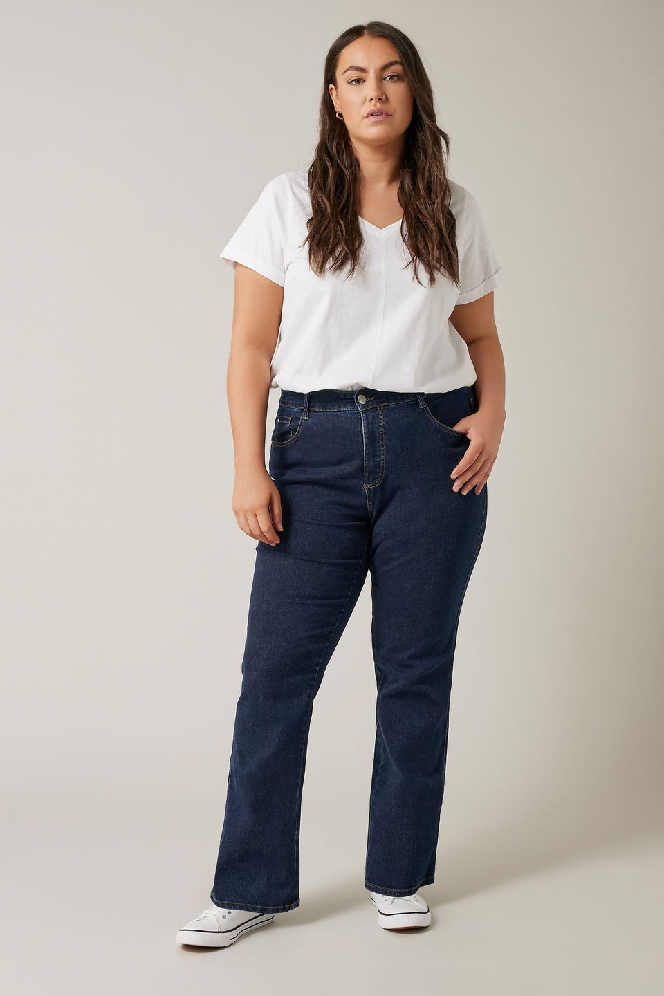 Evans Curve Indigo Blue Straight Leg Jean
