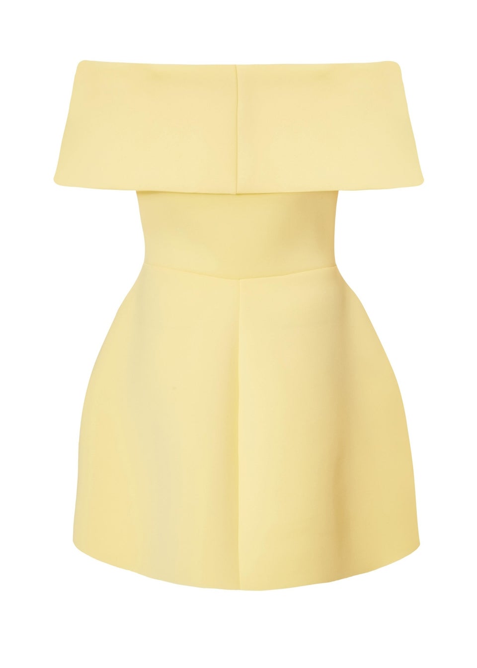 Quiz Yellow Bardot Bow Skater Dress