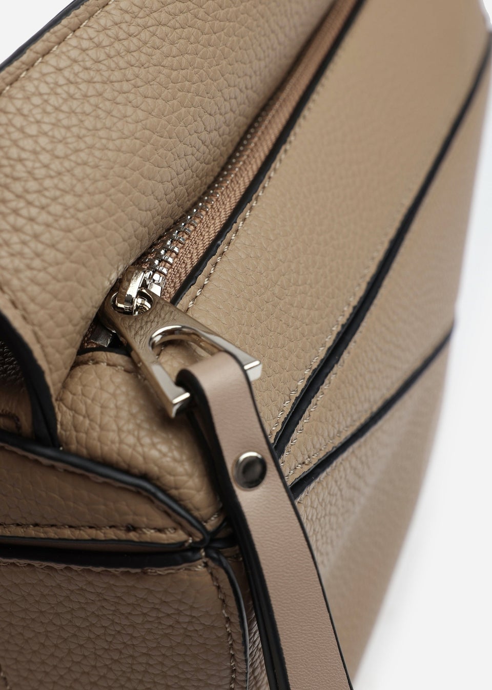 Where's That From Taupe Abrazo Geometric Top Handle Bag