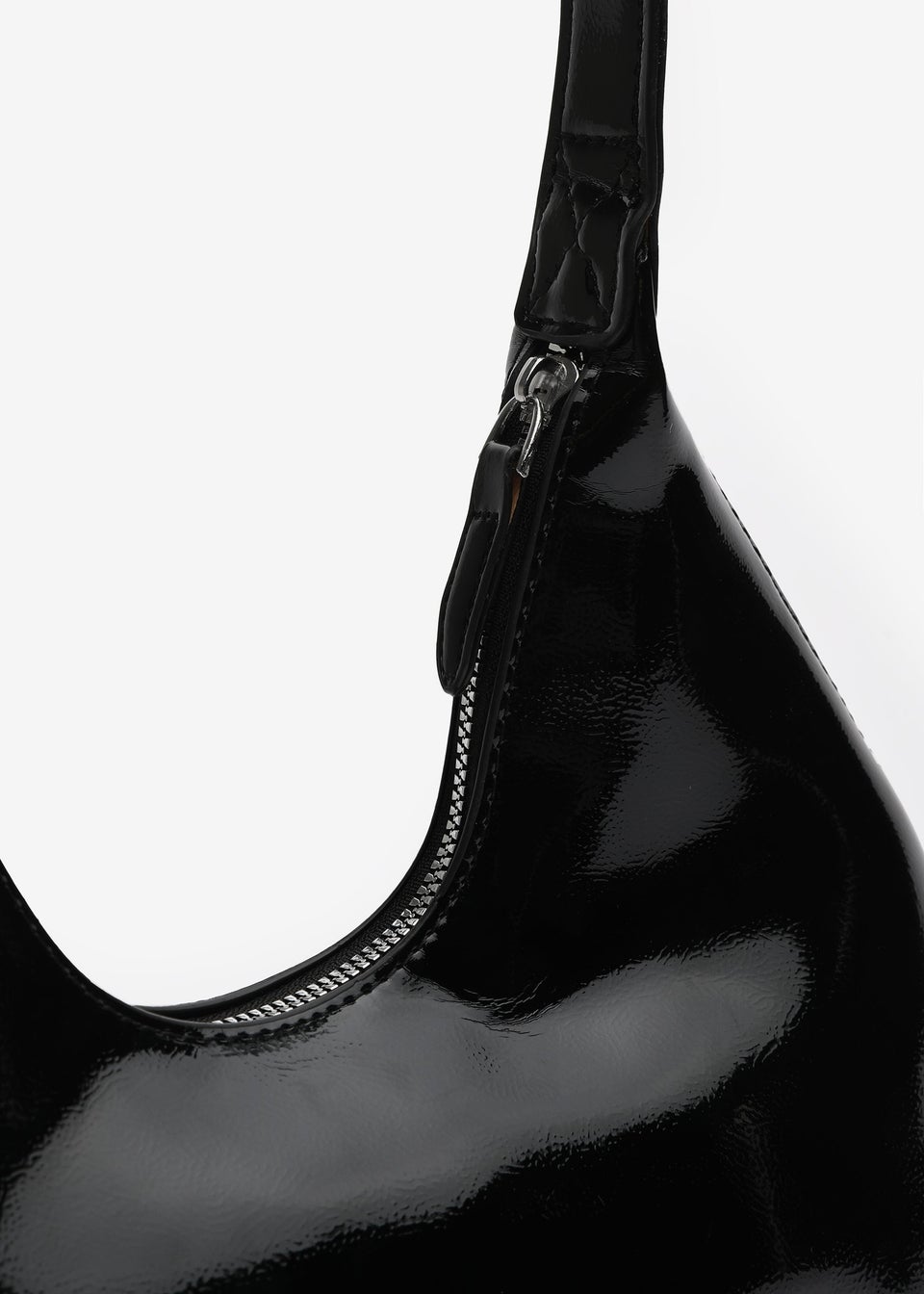 Where's That From Ecru Black PU Hobo Bag