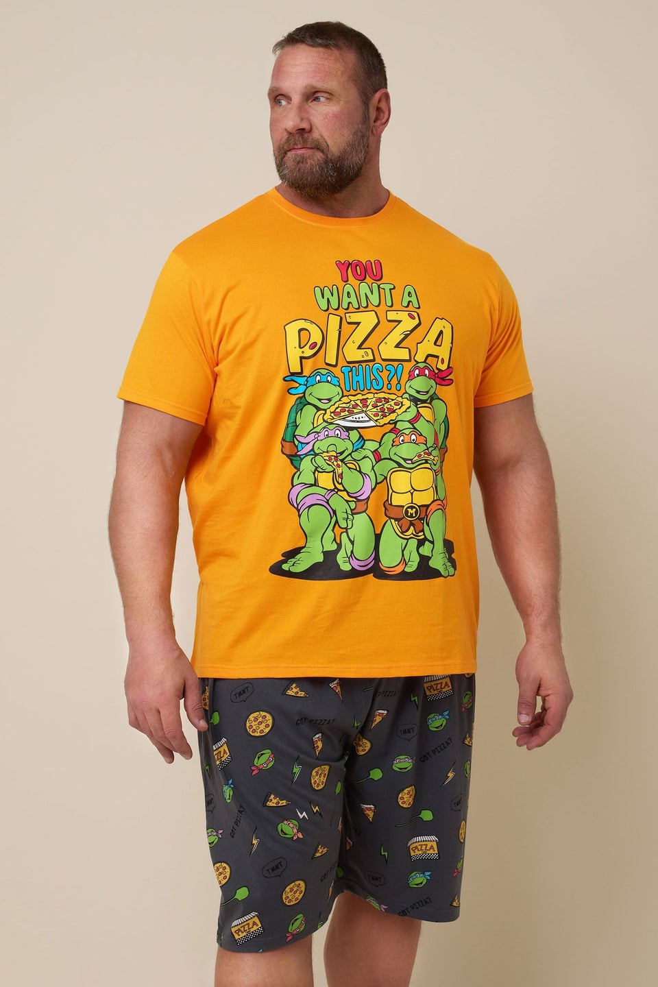 BadRhino Orange Ninja Turtle Pyjama Set