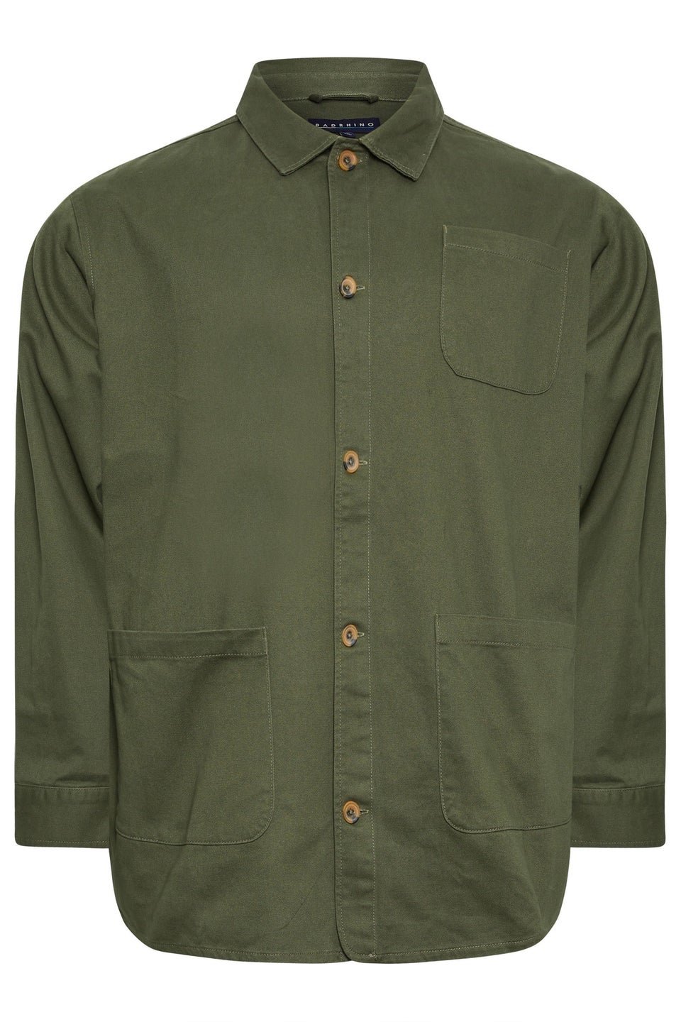BadRhino Big & Tall Khaki Green Overshirt