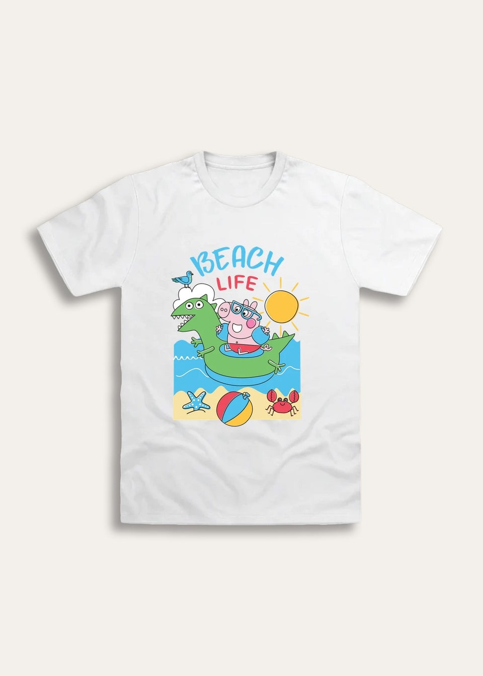 Brand Threads George Pig White T Shirt (Ages 3-6 Years)