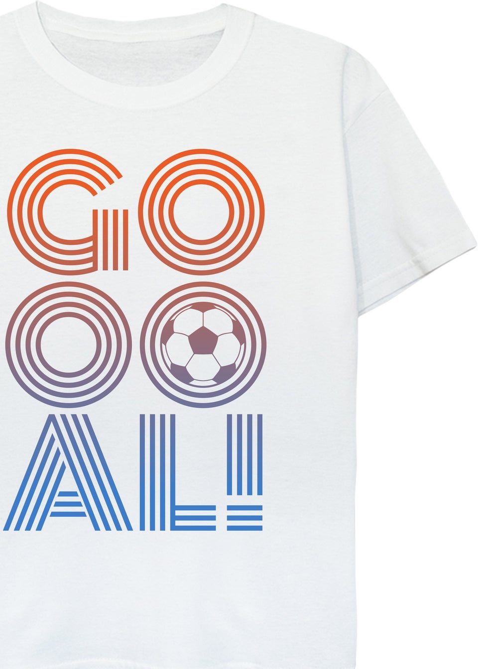Brands In Football Goal Kids White Graphic T-Shirt (3-13 Years)