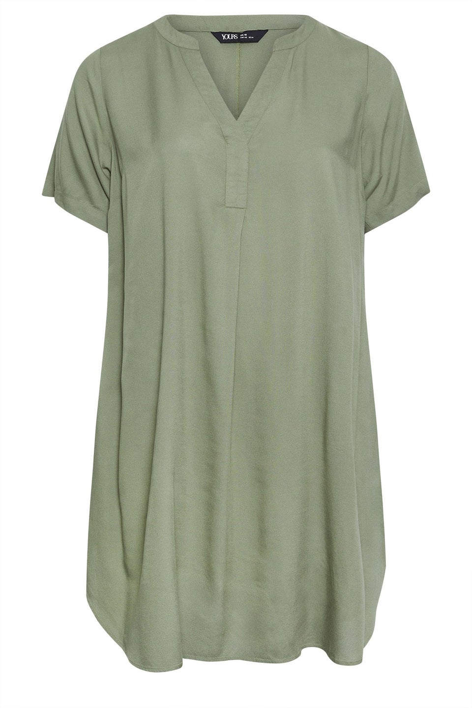 Yours Curve Khaki Green Midi Tunic Dress