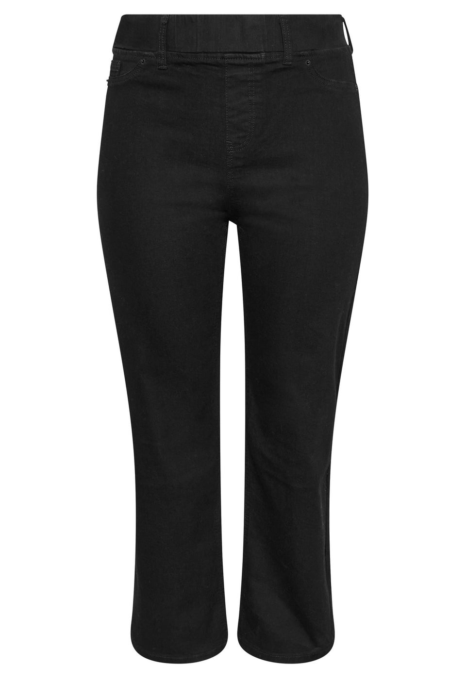 Yours Curve Black Wide Leg Jeggings