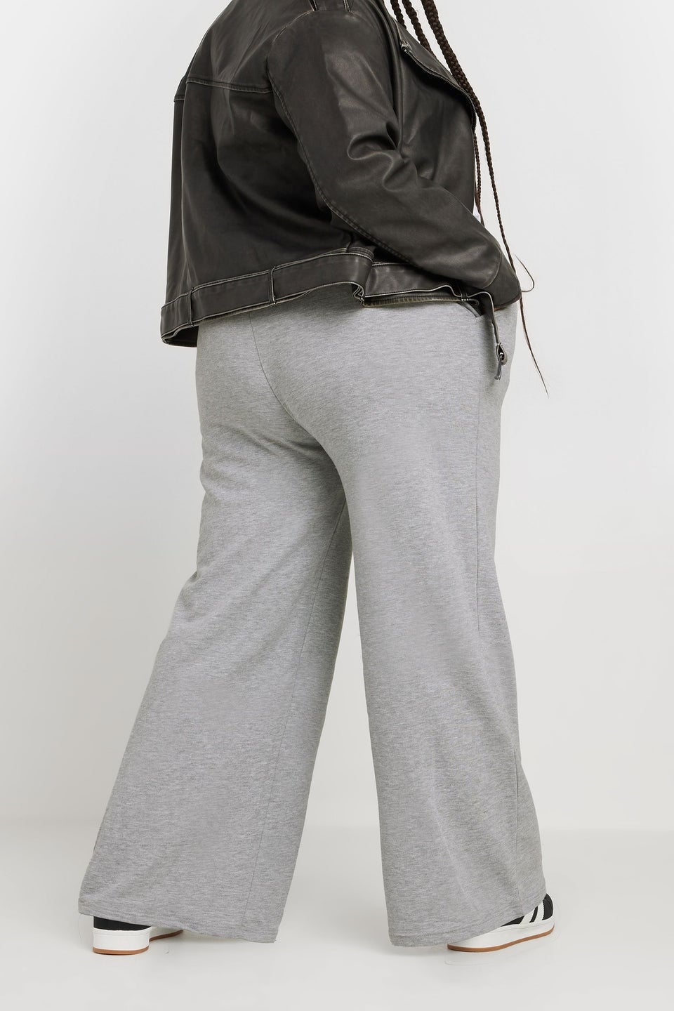 Yours Curve Grey Wide Leg Joggers