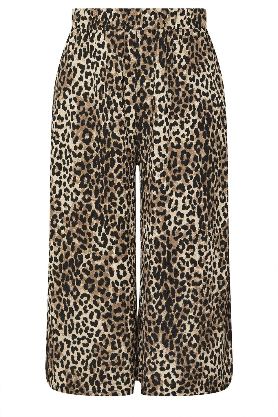 Yours Curve Brown Leopard Print Midaxi Culottes