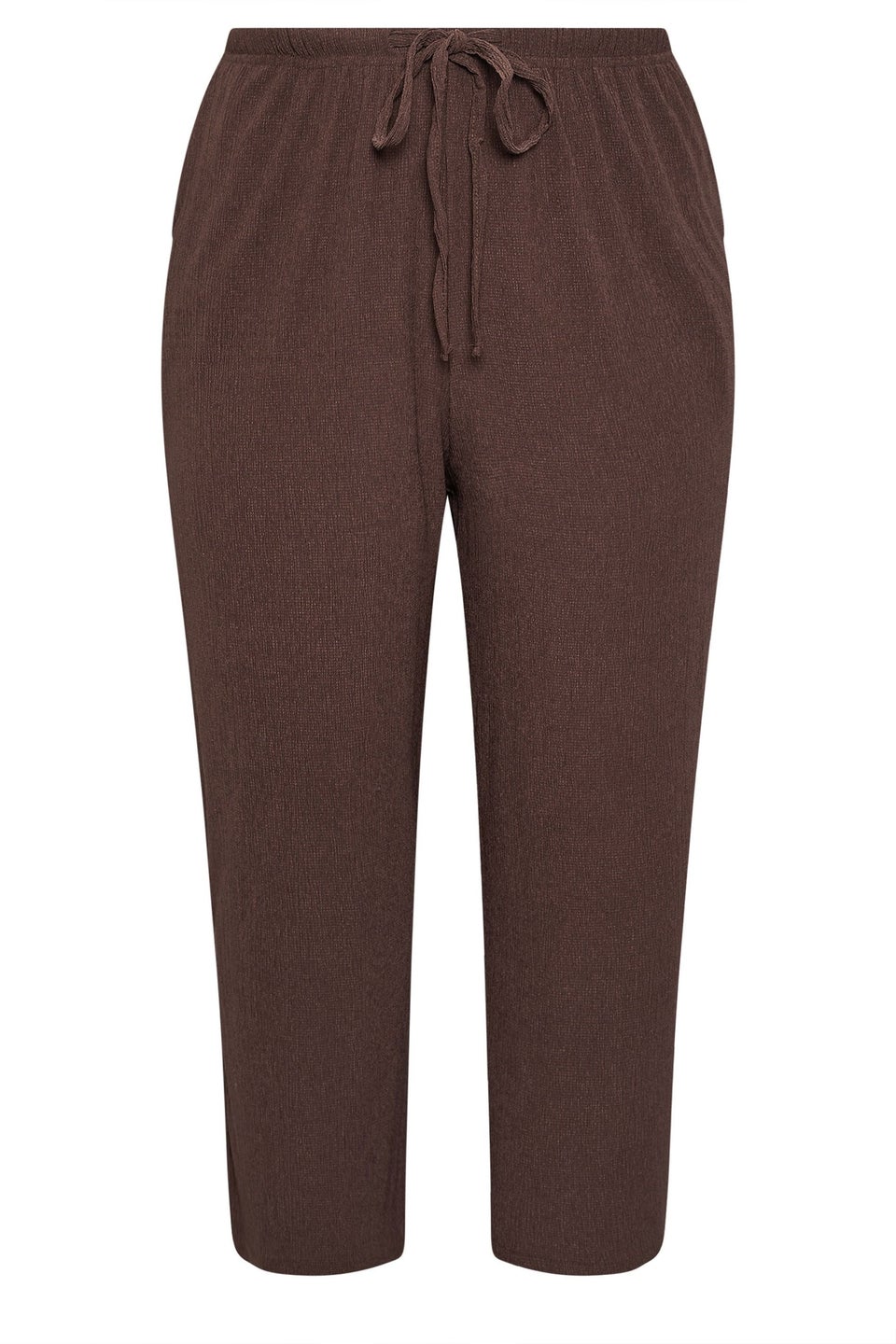 Yours Curve Brown Tie Waist Culottes