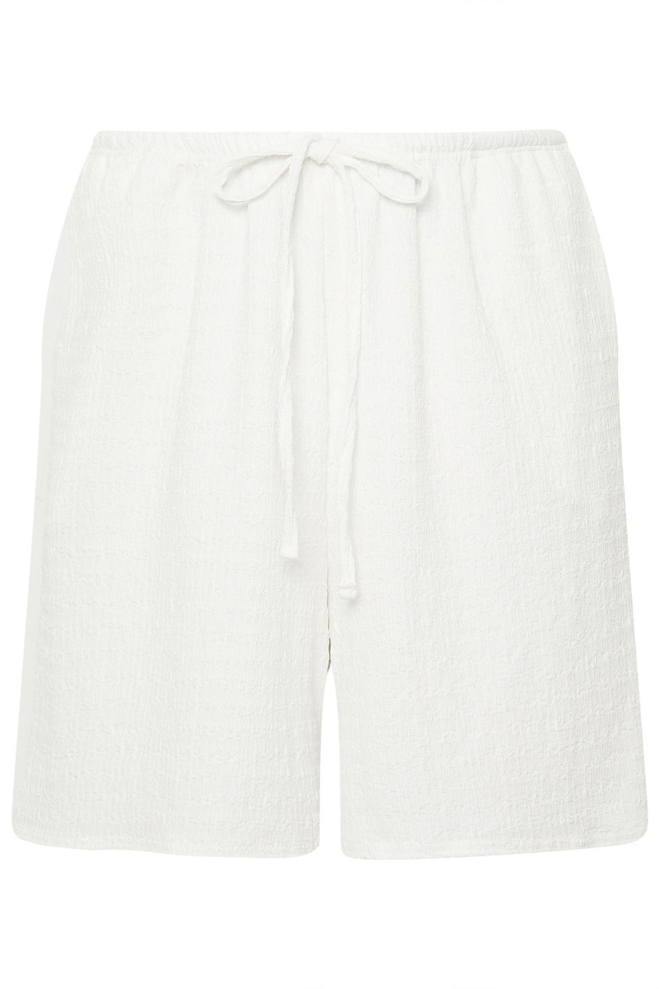 Yours Curve White Textured Shorts