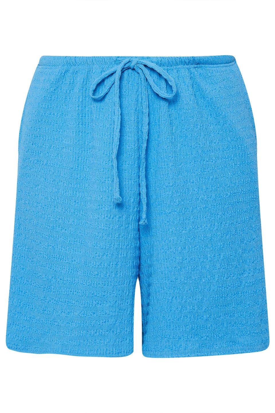 Yours Curve Blue Textured Shorts