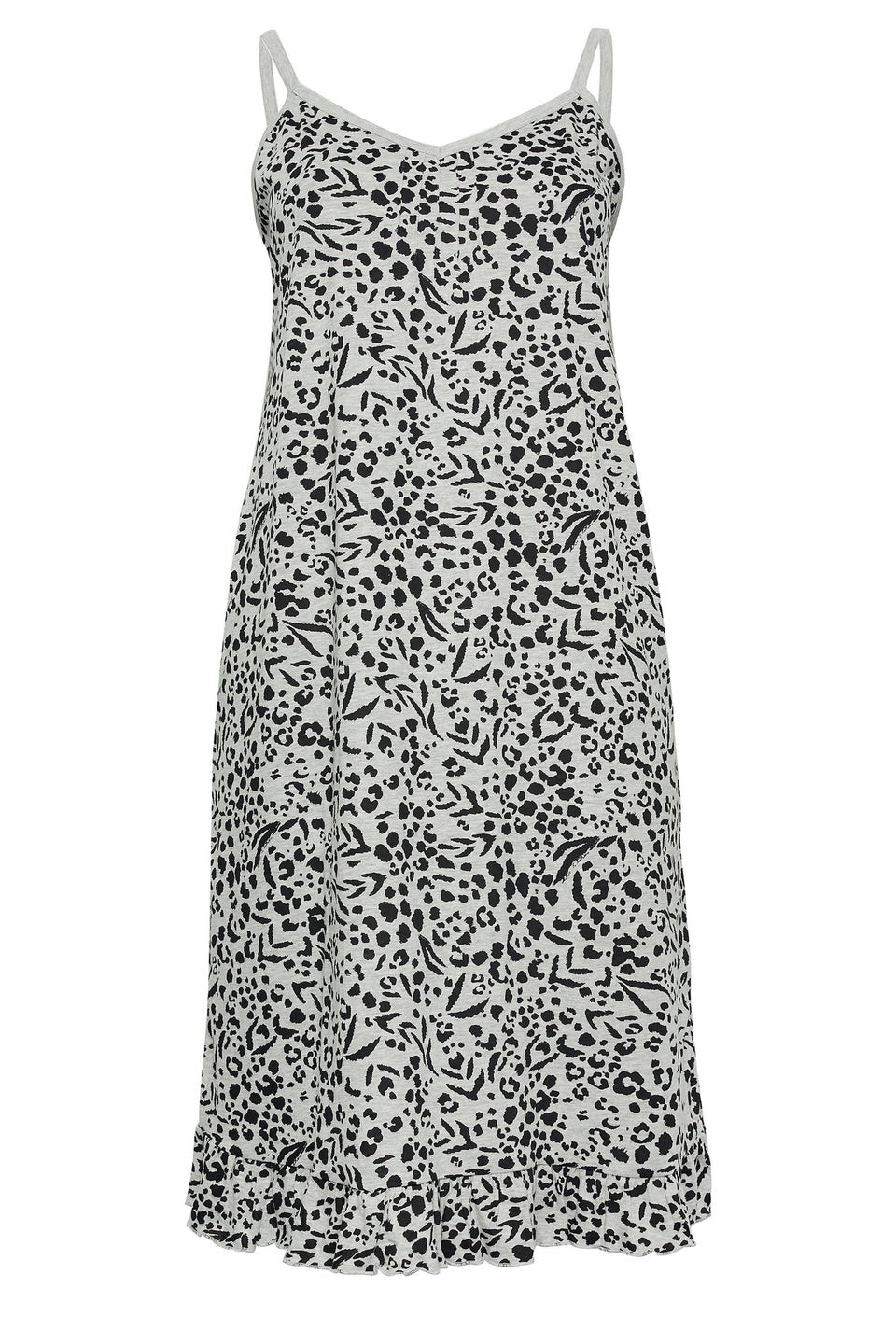 YOURS Curve Grey Leopard Print Chemise