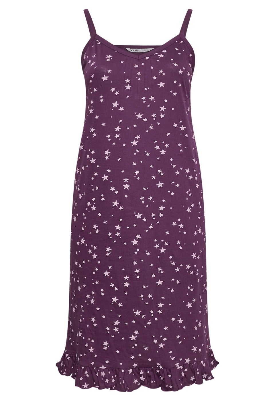YOURS Curve Purple Scattered Star Print Chemise