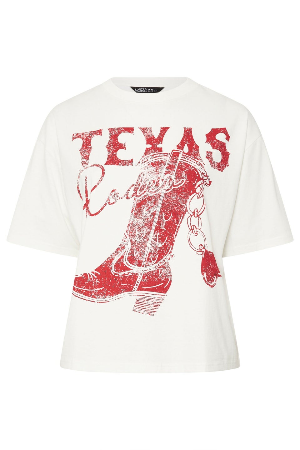 Yours Limited Collection Curve White Texas Rodeo T-Shirt