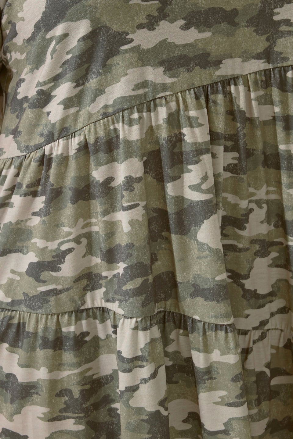 Yours Limited Collection Curve Green Camo Print Mini Dress