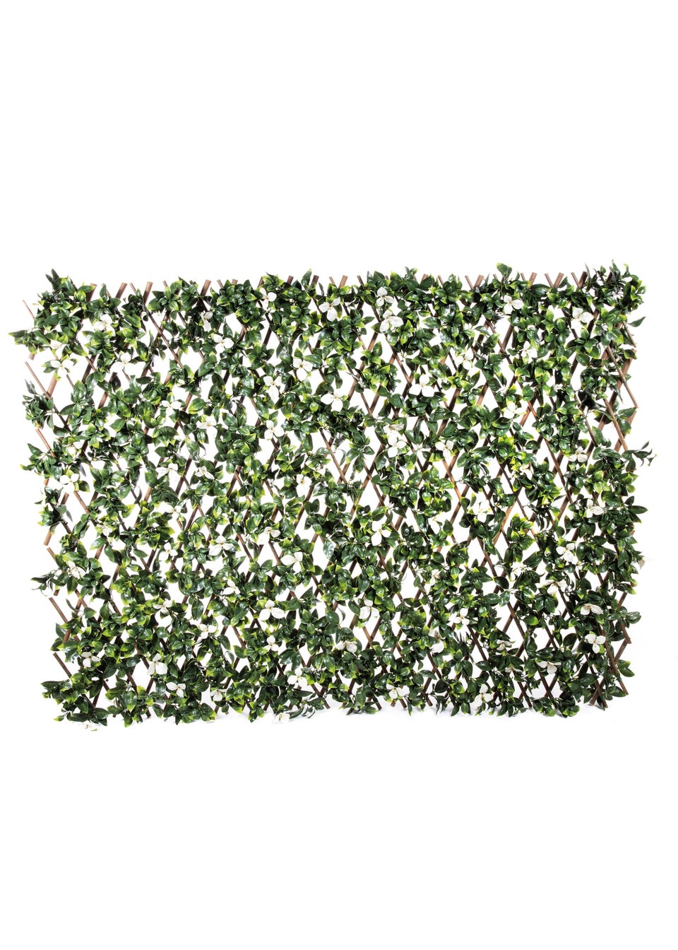 Premier Decorations White Gardenia Artificial Willow Trellis (130cm x 270cm)