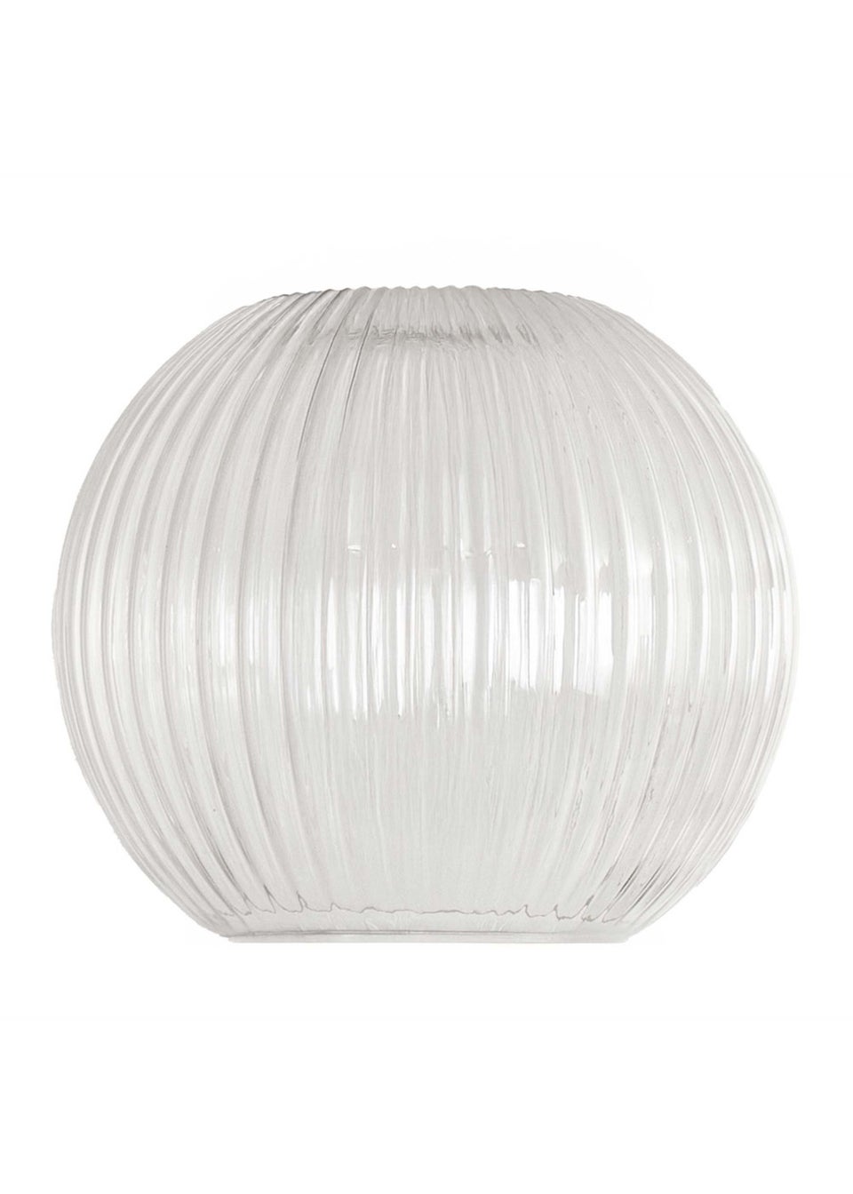 ValueLights Maddison Clear Ribbed Glass Globe Easy Fit Lampshade