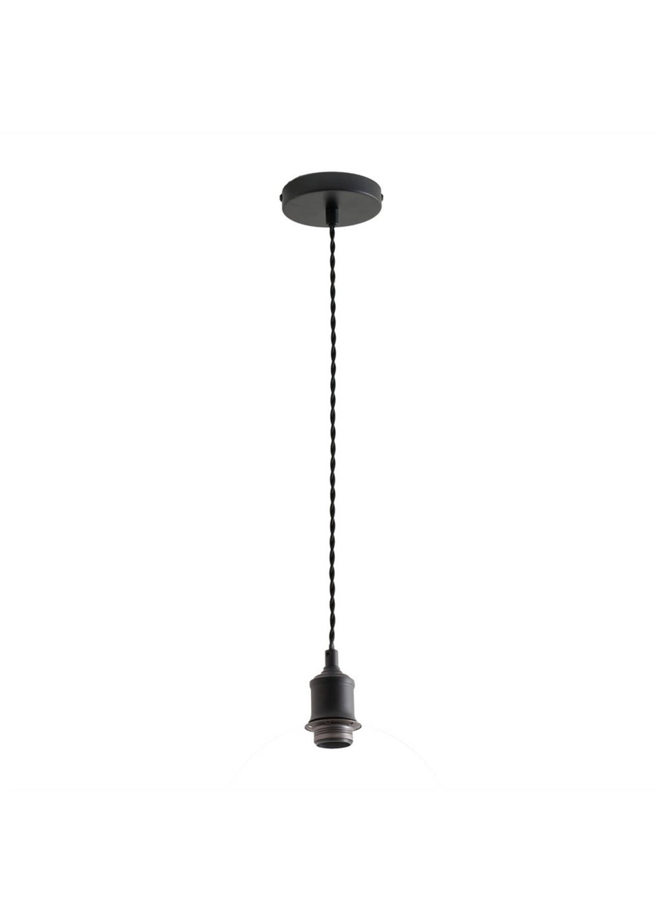 ValueLights Shaw Matte Black Adjustable Single Pendant Ceiling Light