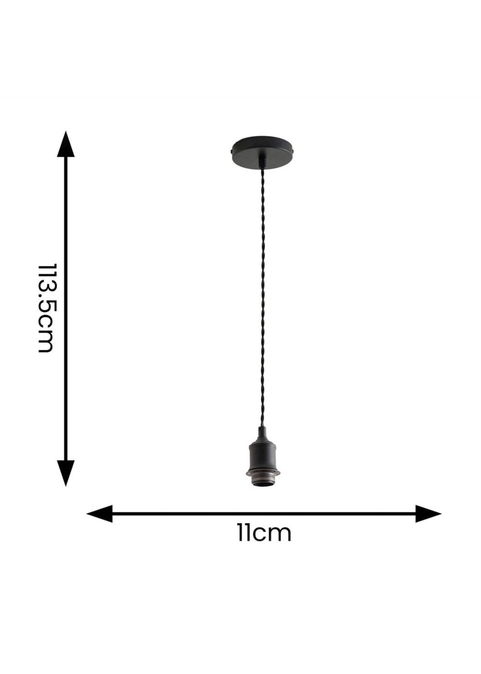 ValueLights Shaw Matte Black Adjustable Single Pendant Ceiling Light