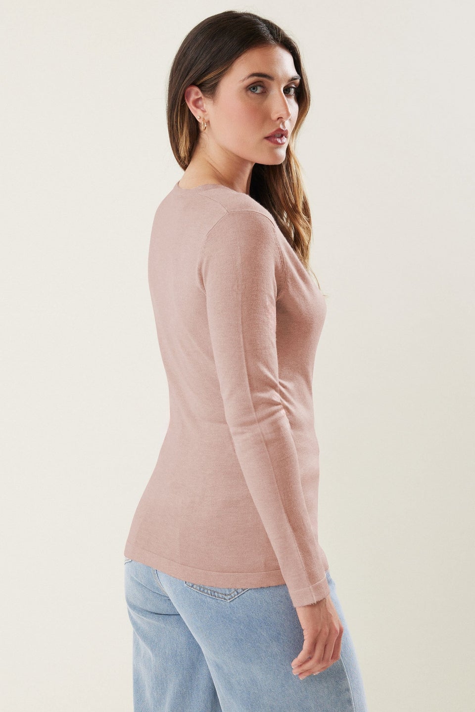 Long Tall Sally Light Pink Knit Wrap Top