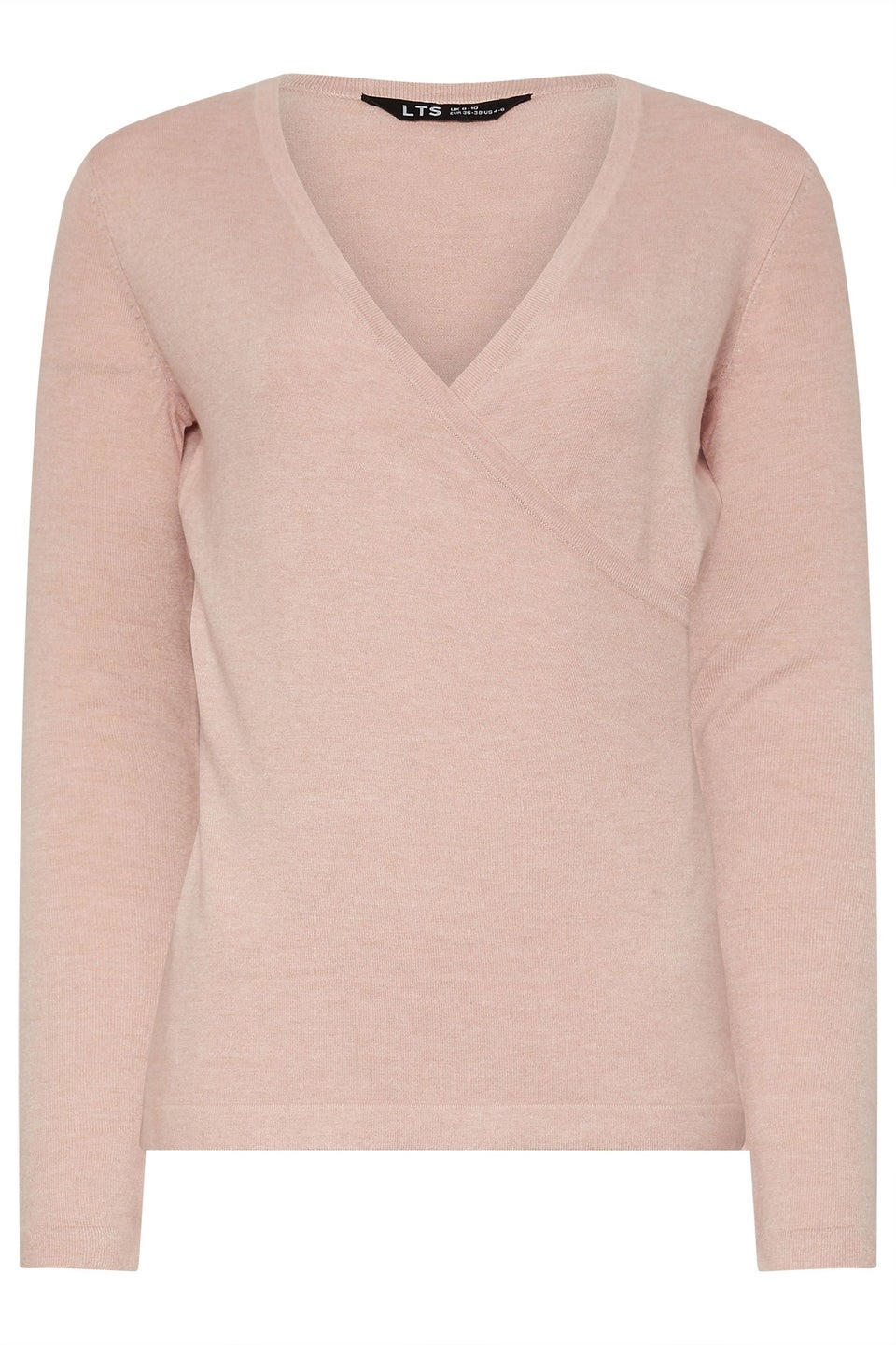 Long Tall Sally Light Pink Knit Wrap Top