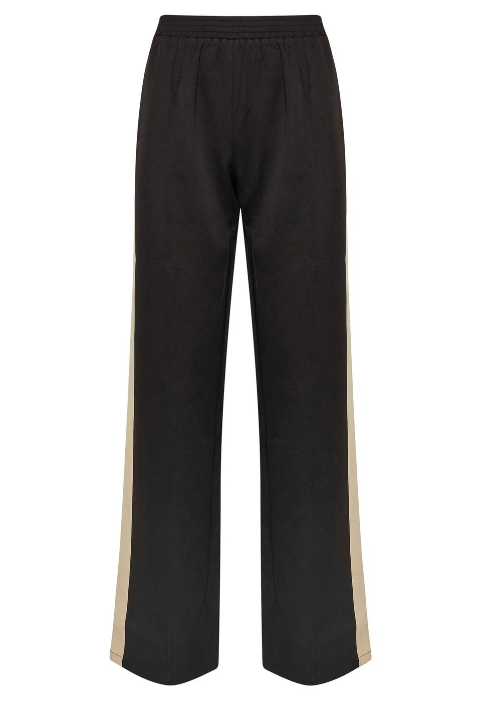 Long Tall Sally Black & Natural Brown Side Stripe Wide Leg Trousers