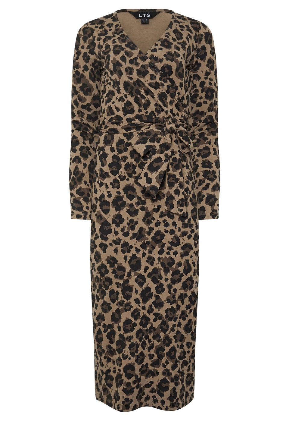 Long Tall Sally Brown Leopard Print Wrap Dress