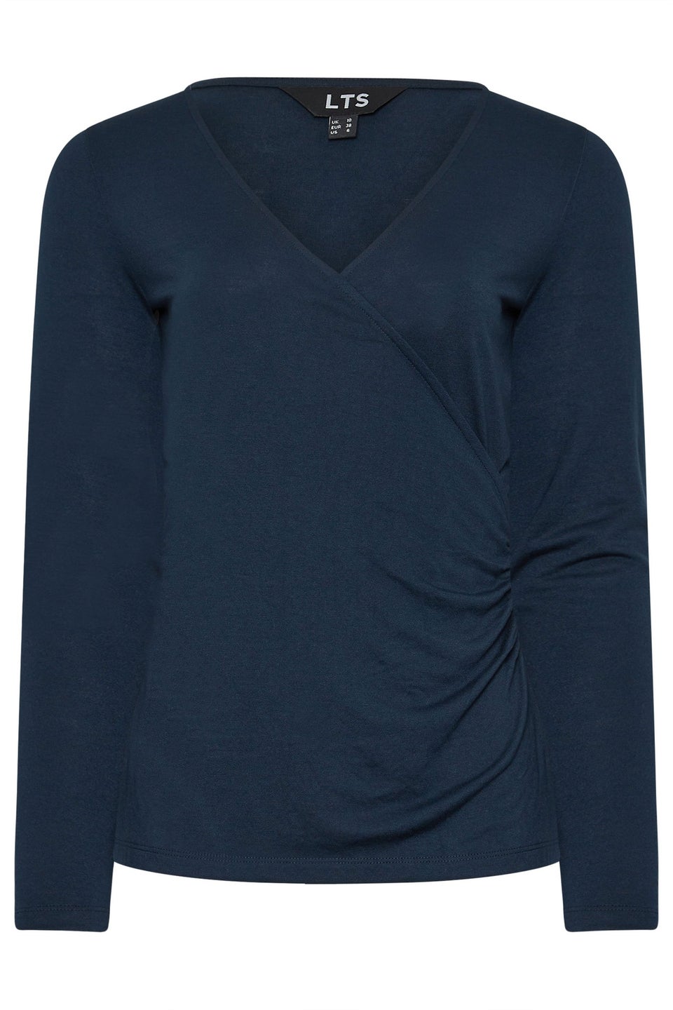 Long Tall Sally Premium Navy Blue Long Sleeve Wrap Top