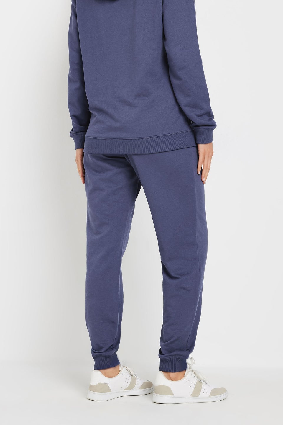 Long Tall Sally Blue Jersey Drawcord Cuffed Joggers