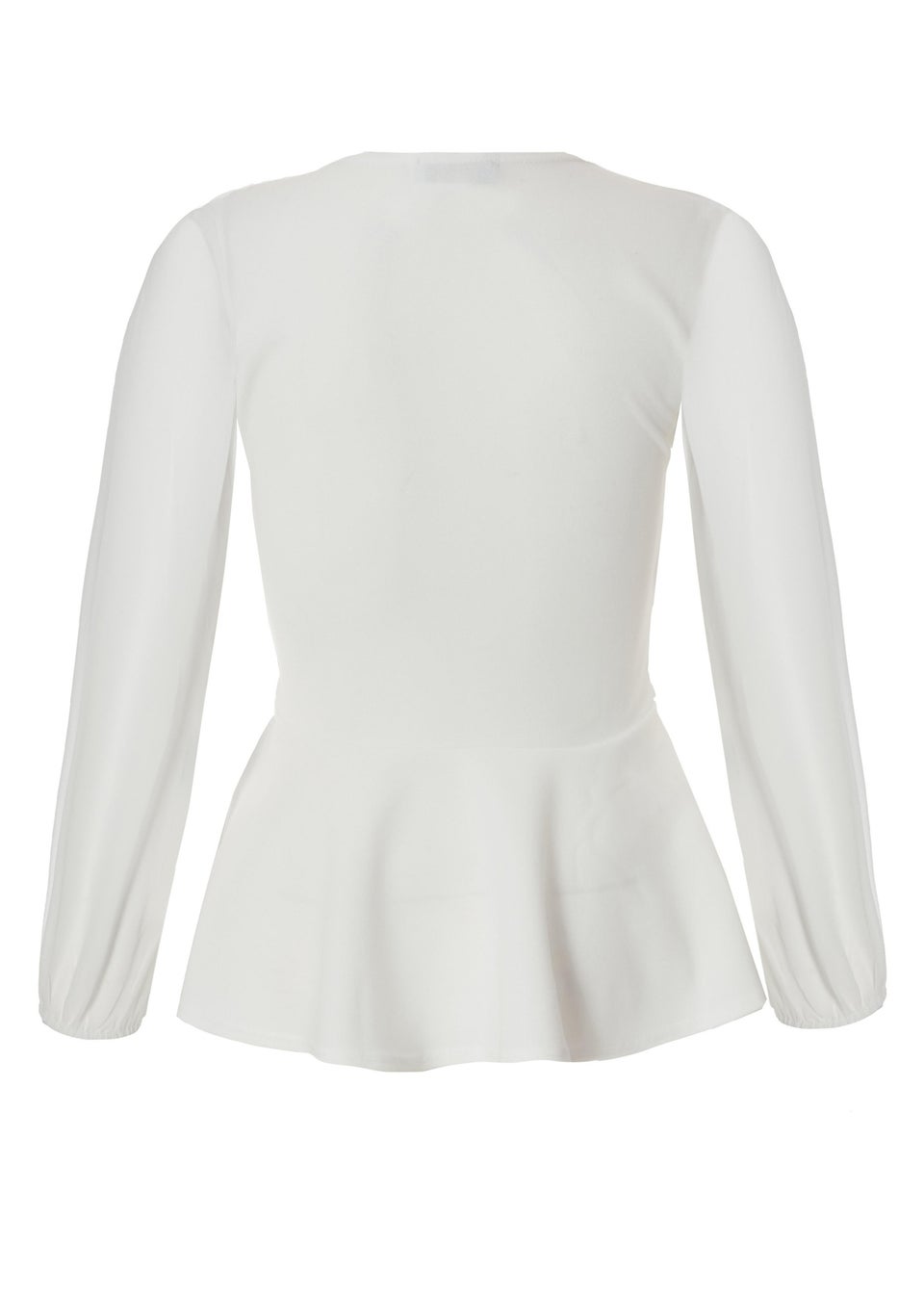 Quiz Cream Wrap Front Buckle Top