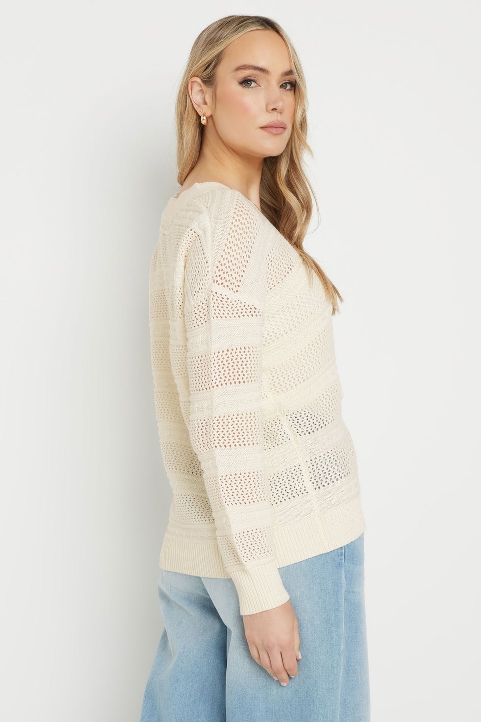Long Tall Sally Ivory White Knit Tie Front Cardigan