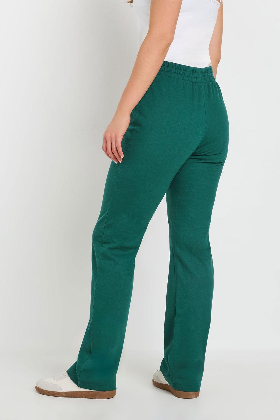 Long Tall Sally Green Jersey Fitted Straight Leg Joggers