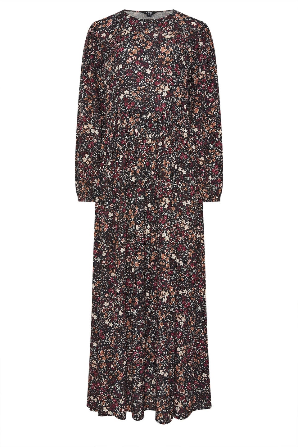 Long Tall Sally Black Crinkle Ditsy Floral Maxi Dress