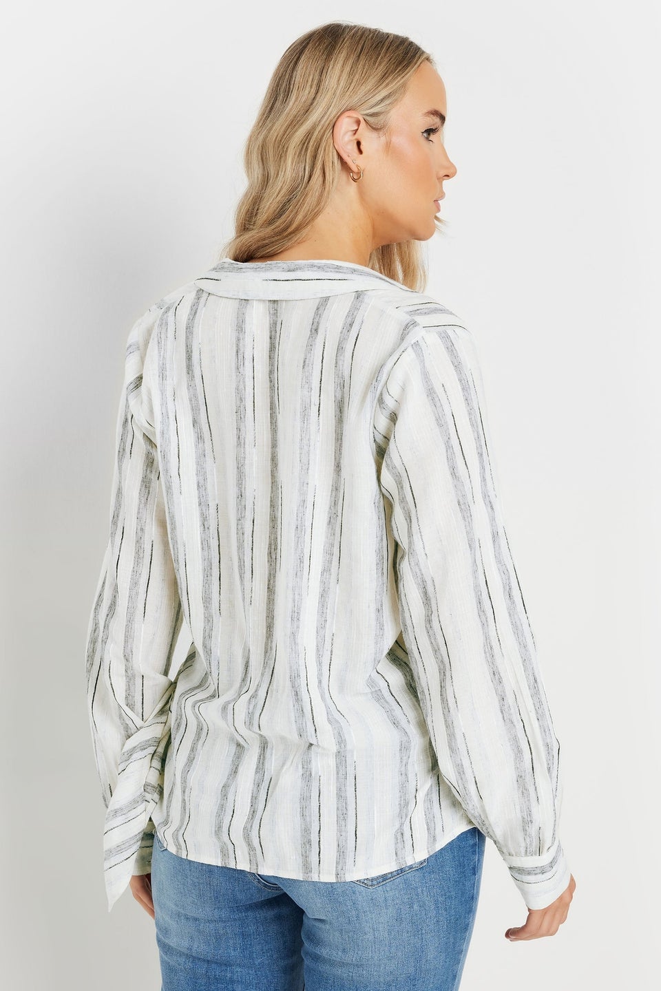 LTS Tall Light Blue Woven Wrap Shirt