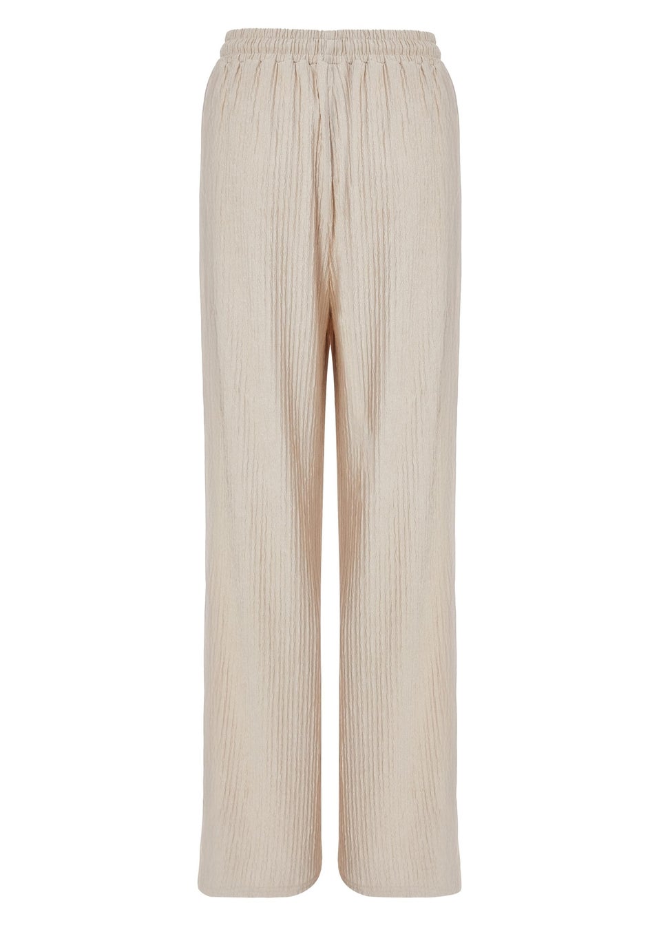Quiz Stone Textured Palazzo Trousers