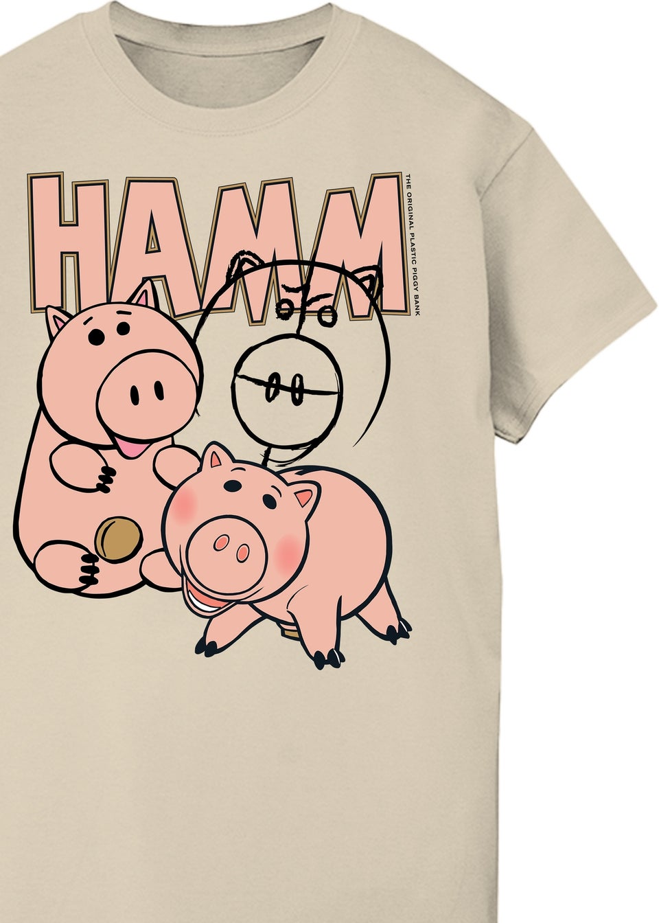 Disney Toy Story Hamm Homage Sand Graphic T-Shirt