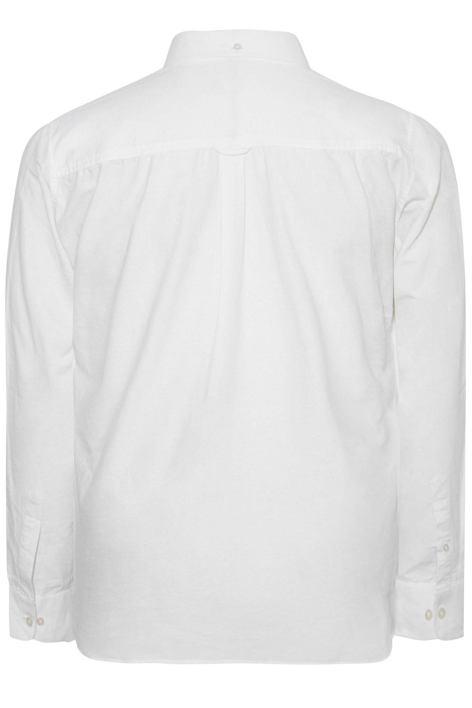 BadRhino Big & Tall White Long Sleeve Oxford Shirt