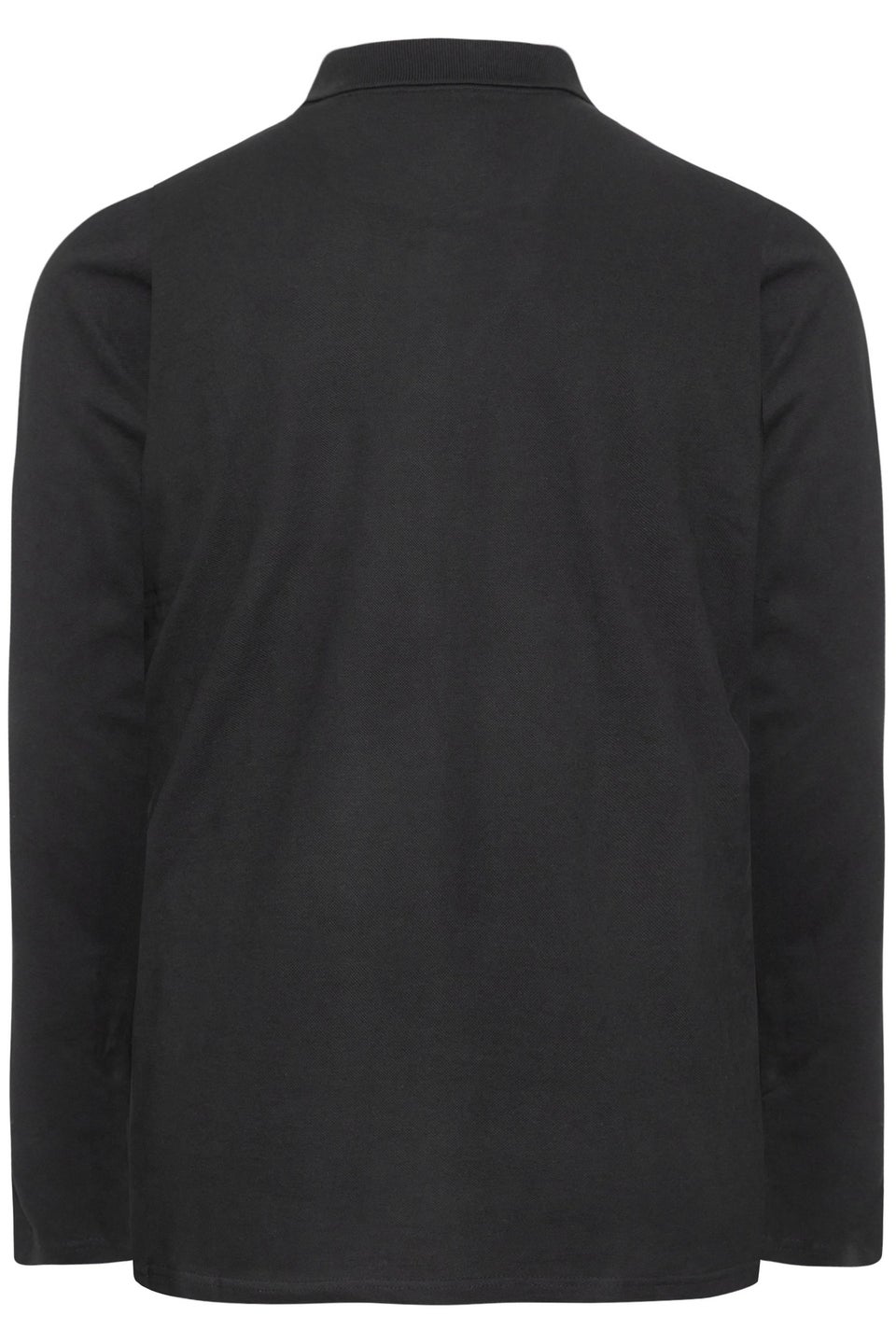 BadRhino Big & Tall Black Long Sleeve Core Polo Shirt
