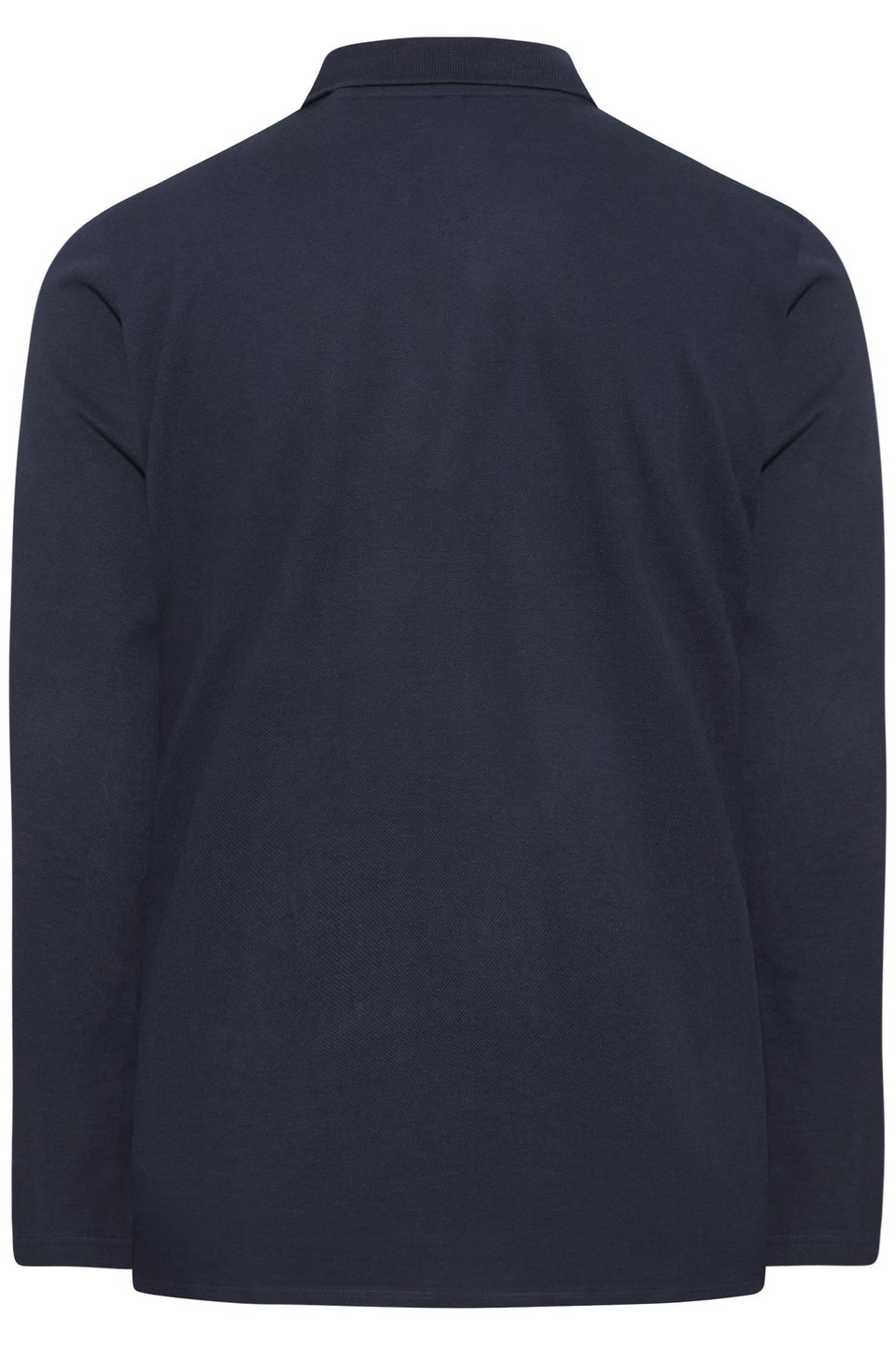 BadRhino Big & Tall Navy Blue Long Sleeve Core Polo Shirt