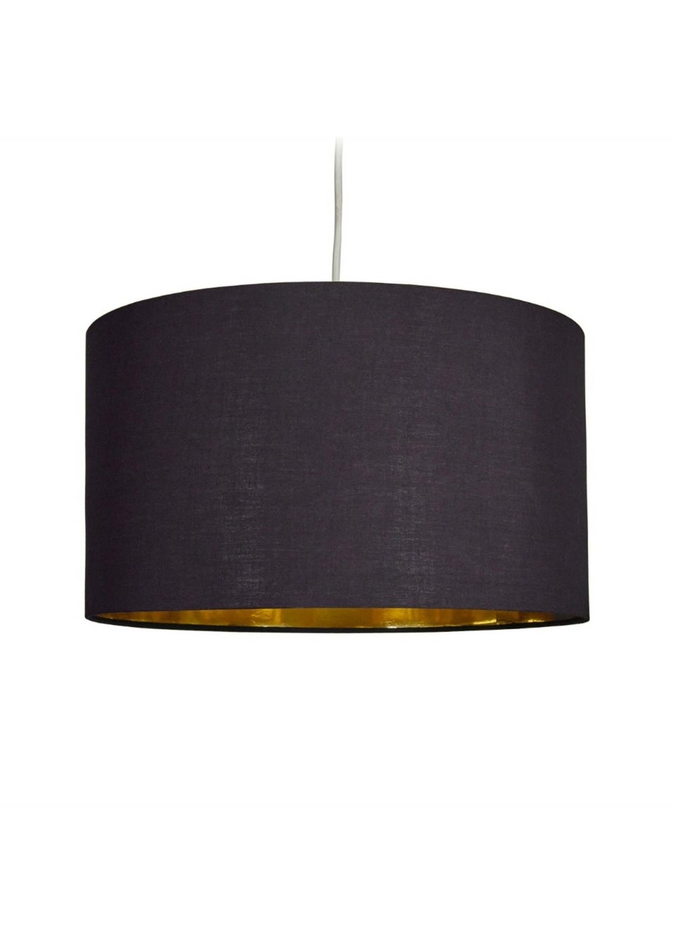ValueLights Reni 45cm Easy Fit Lamp Shade Black with Metallic Gold Inner