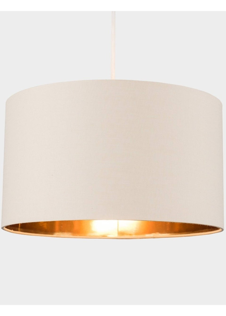 ValueLights Reni 35cm Easy Fit Lampshade Beige with Metallic Gold Inner