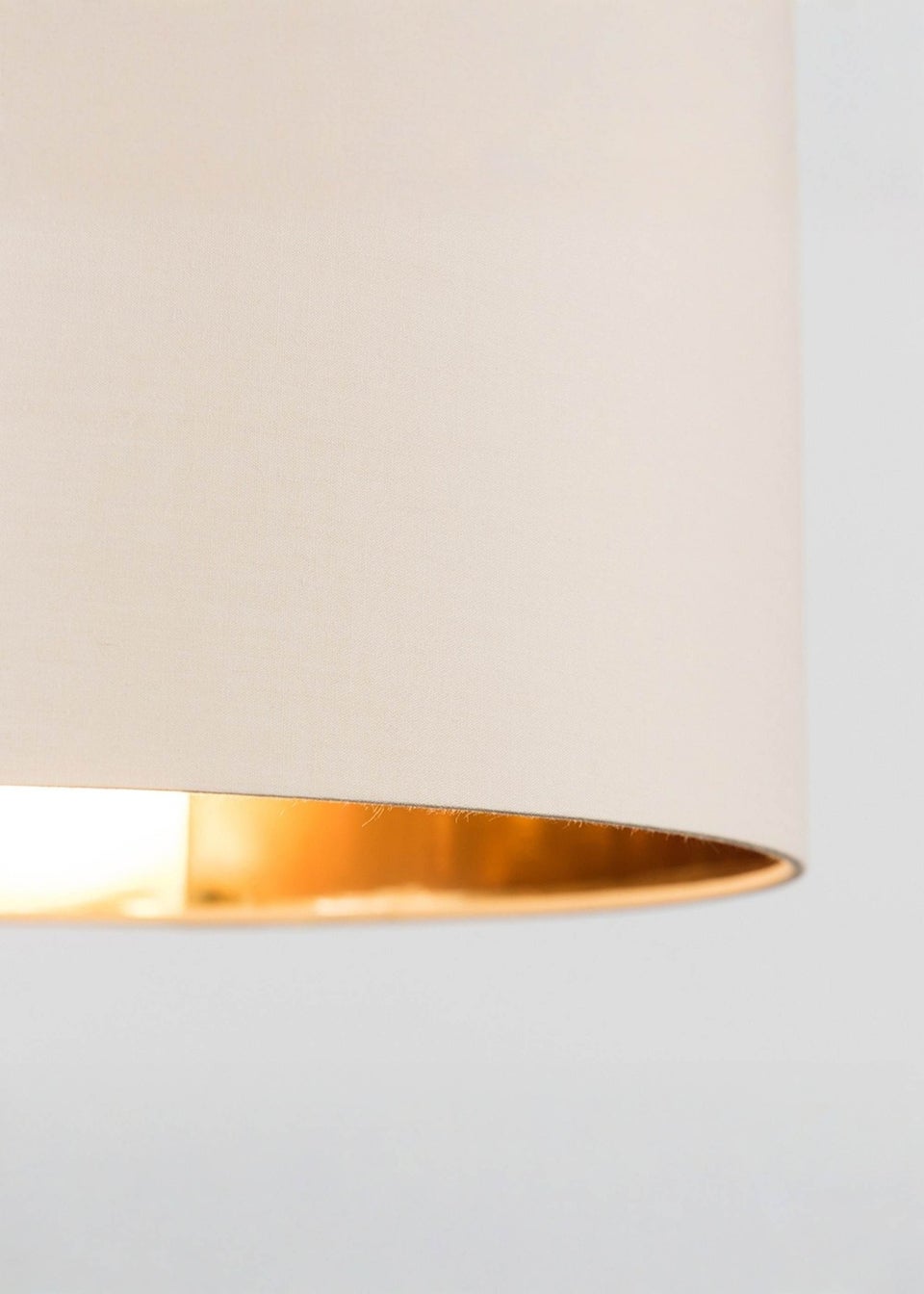 ValueLights Reni 35cm Easy Fit Lampshade Beige with Metallic Gold Inner