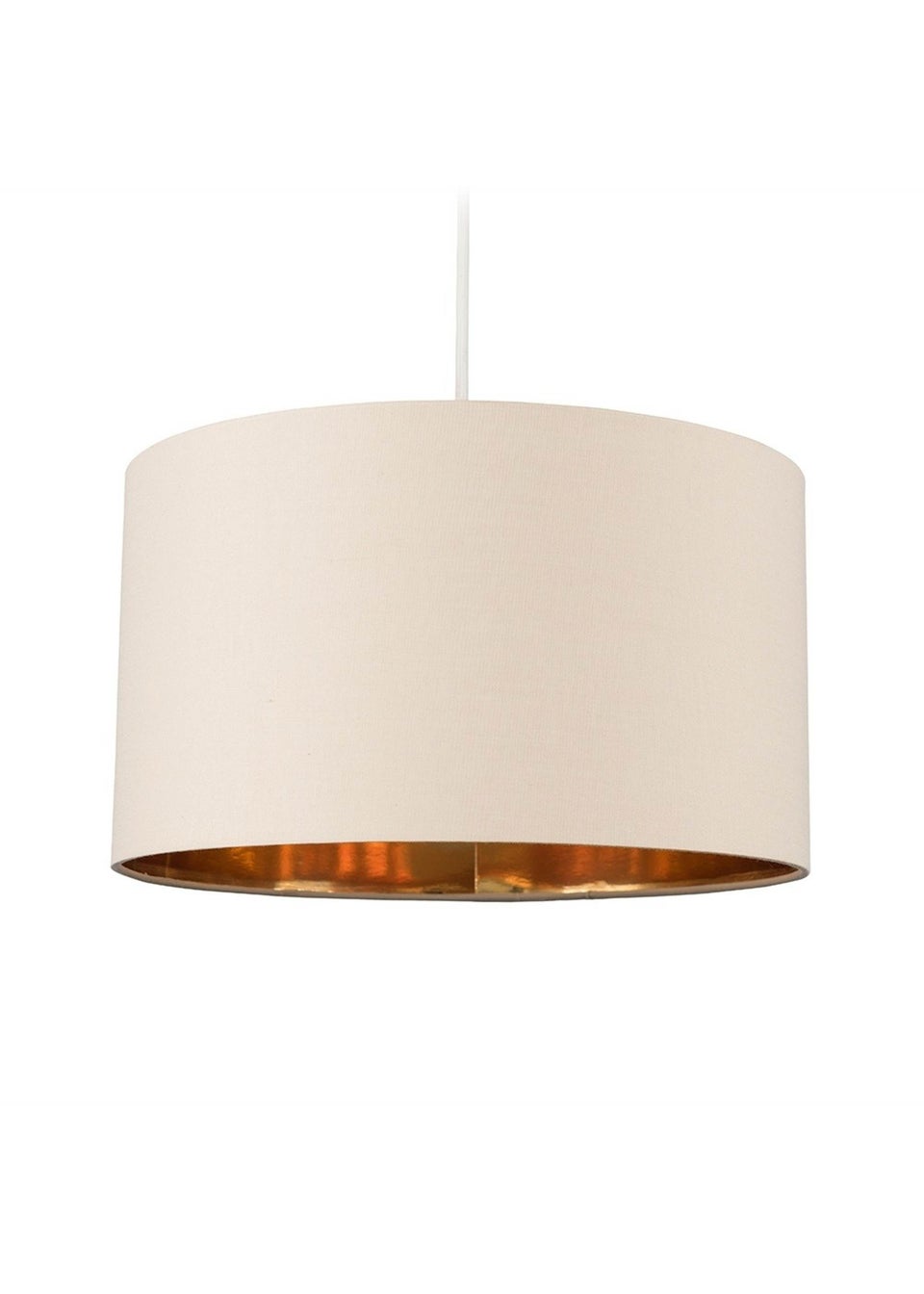 ValueLights Reni 35cm Easy Fit Lampshade Beige with Metallic Gold Inner