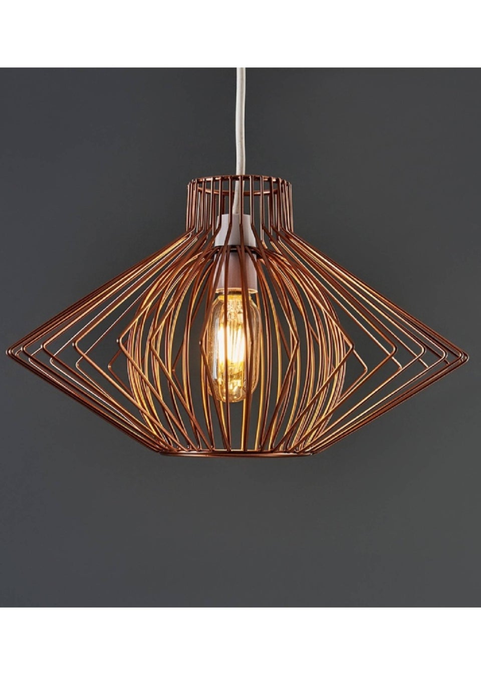 ValueLights Sinat Copper Easy Fit Ceiling Light Lampshade