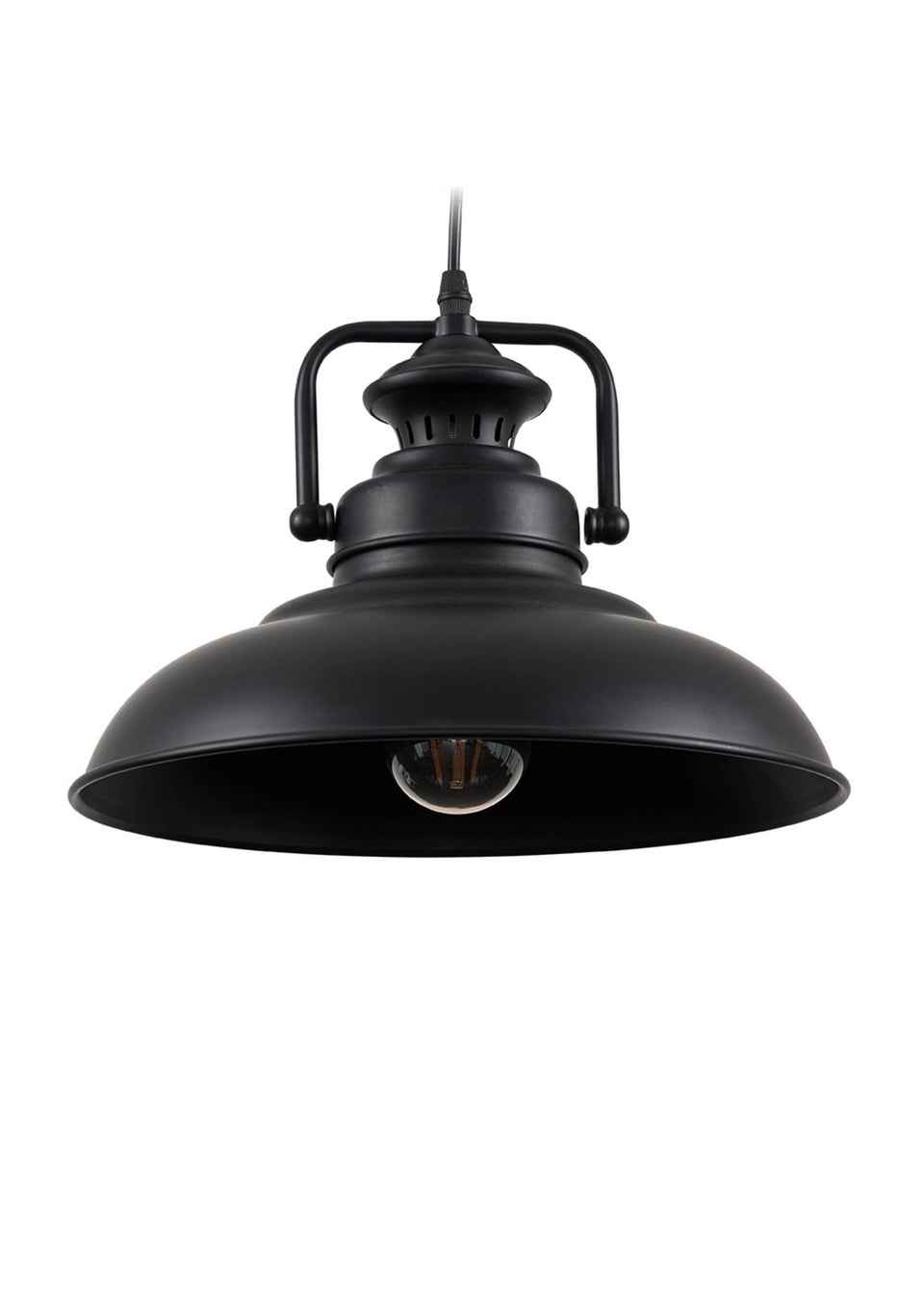 ValueLights Duomo Black Dome Ceiling Light