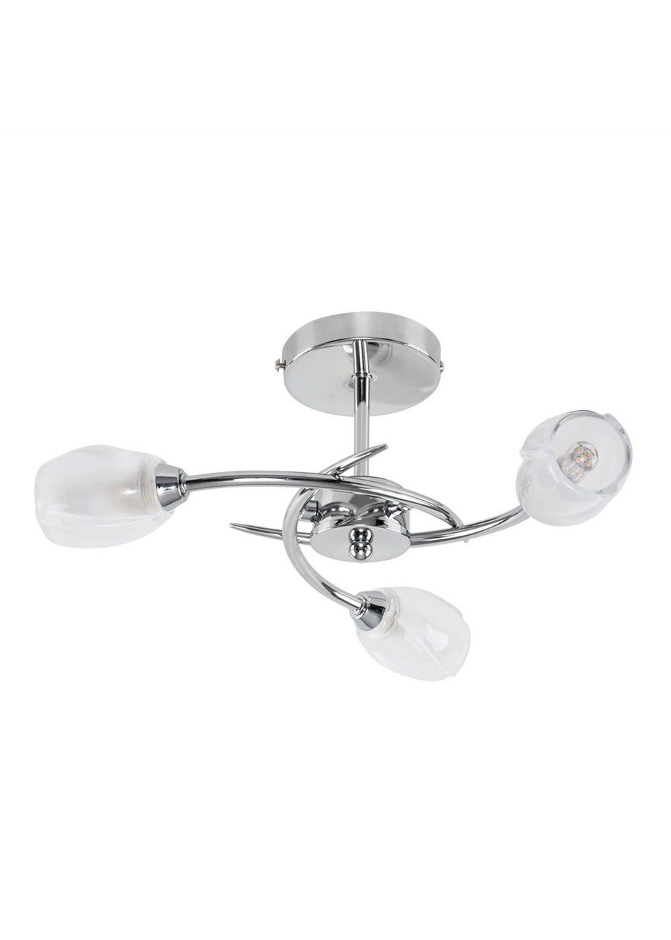 ValueLights Mia Chrome 3 Way Ceiling Light