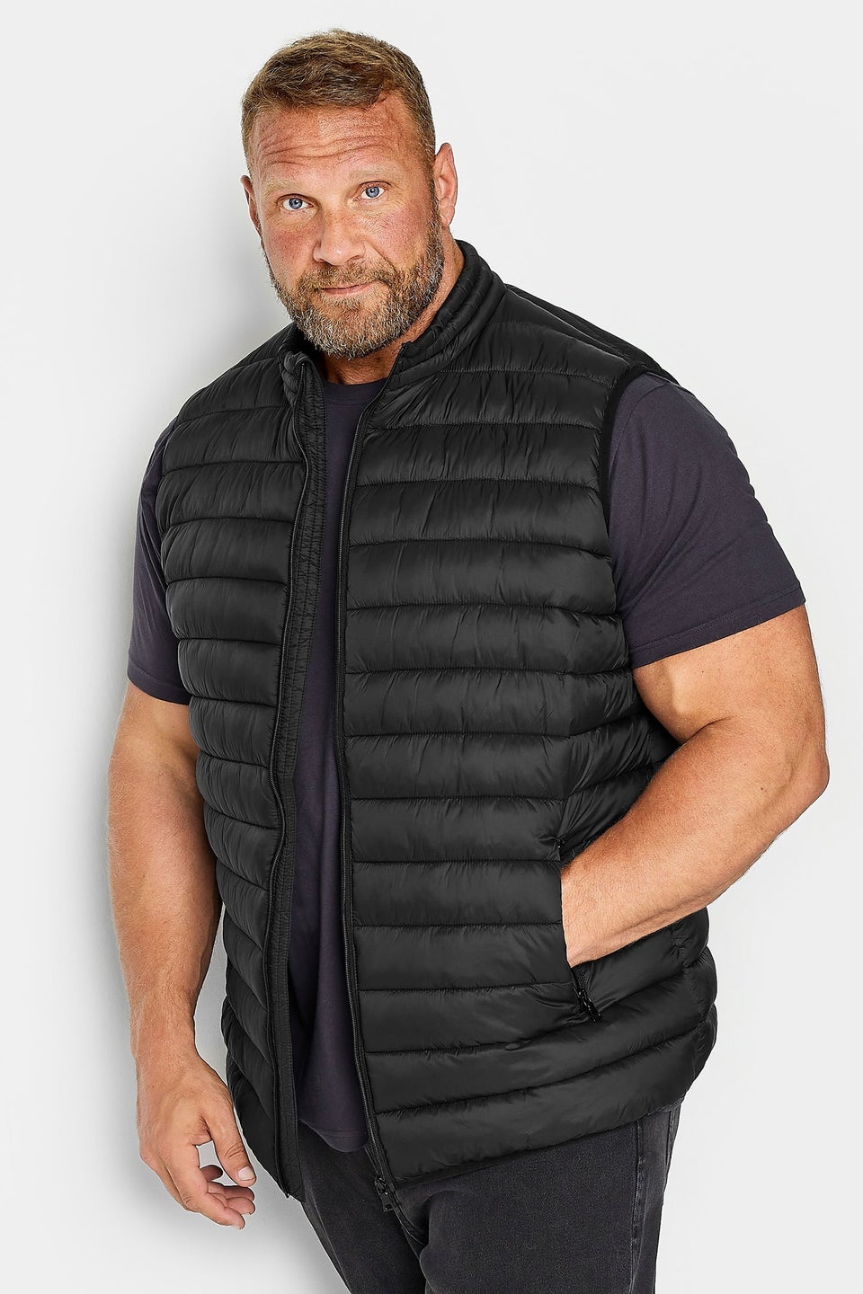 BadRhino Big & Tall Black Puffer Gilet