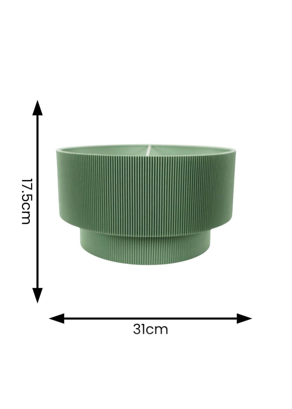 ValueLights Mason Moss Green 2 Tier Crinkle Easy Fit Ceiling Lampshade