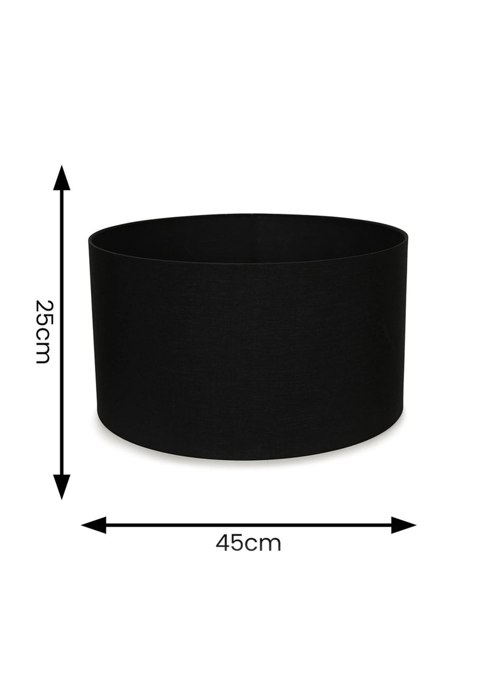 ValueLights Reni Large 35cm Black Fabric Easy Fit Lampshade