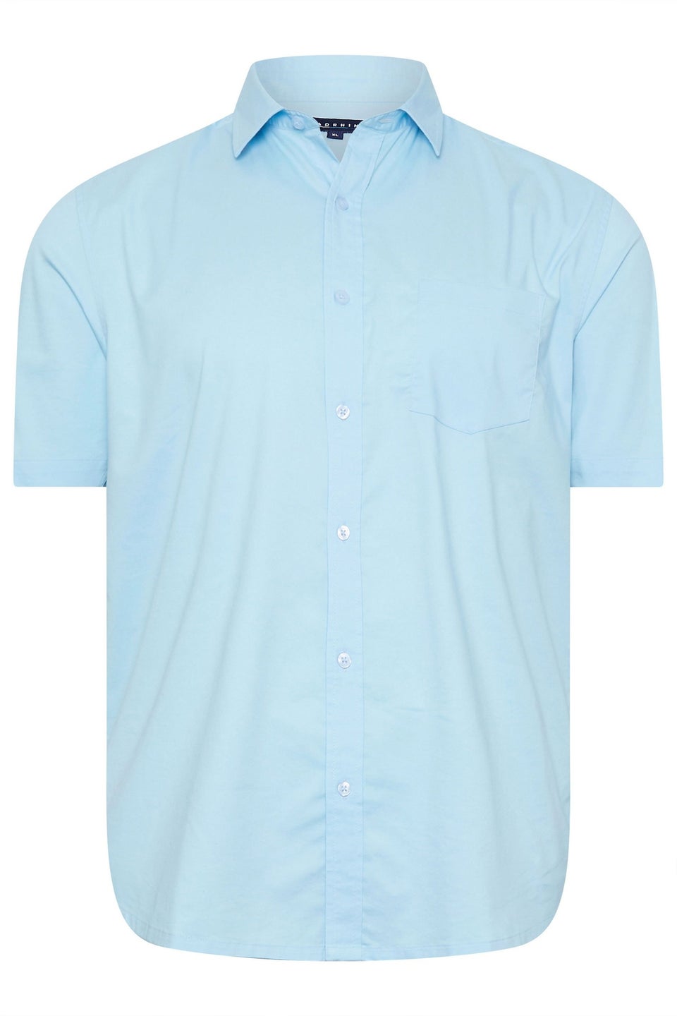 BadRhino Big & Tall Light Blue Stretch Short Sleeve Shirt